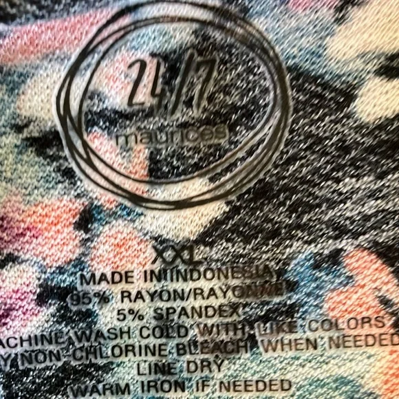 Maurices Floral Tank Top - Teal, Black, Blue, Coral, Purple - Picture 3 of 5